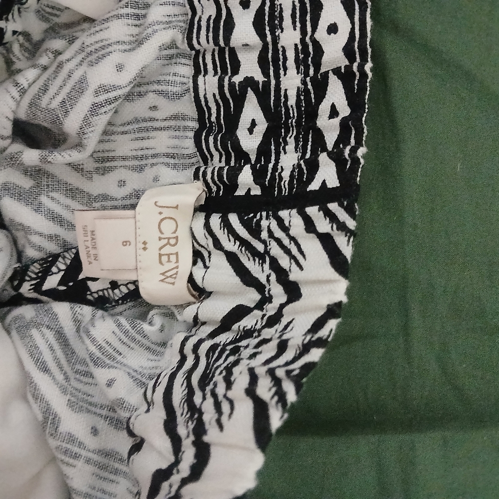 J. Crew Black and White Patterned High Waist Shorts - Picture 2 of 4